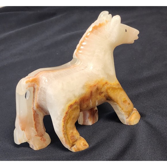 Decorative Collectible Animal Horse Figurine Marble Onyx Handmade Imported NEW - Picture 4 of 10